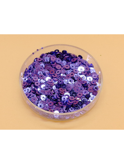 Пайетки 3 мм, цвет светло сиреневый