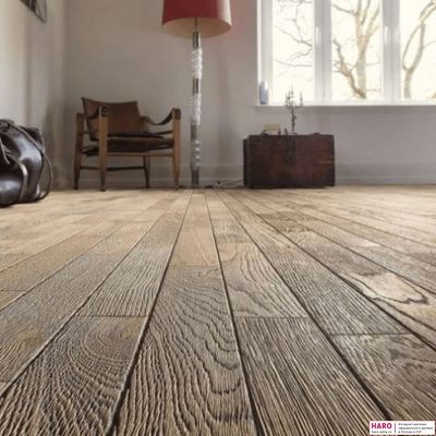 Паркетная доска Haro Дуб Табакко-Серый Терра Ретро 532982 3-пол масло