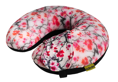 Дорожная подушка-подголовник антистресс "Сакура + маска для глаз"