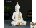 Фигура &quot;Будда&quot;, цвет бело-золотой (Buddha figure, white and gold)