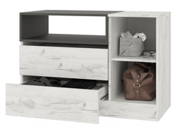 Детская КЕНТ-1 - Секция №5 Комод Дуб Крафт Белый/Антрацит