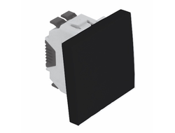 Перекрестный переключатель матовый черный, 2 модуля, Efapel Quadro 45