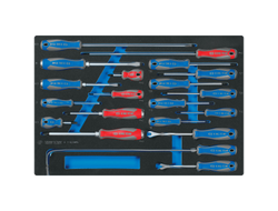 Набор отверток, съемник клипс и гибкий магнит, ложемент, 20 предметов KING TONY 9-31920MRV