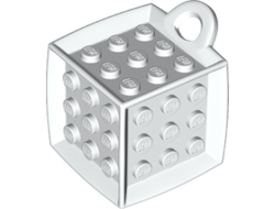 Bag Tag Cube with 3 x 3 Studs on All Sides, White (69182 / 6326660)