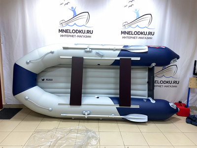 Моторная лодка Таймень NX 3600 НДНД PRO светло-серый/синий