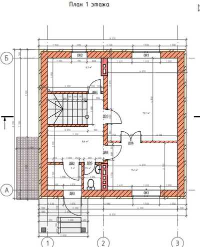 Двухэтажный дом с четырьмя спальнями 153м² (S41)