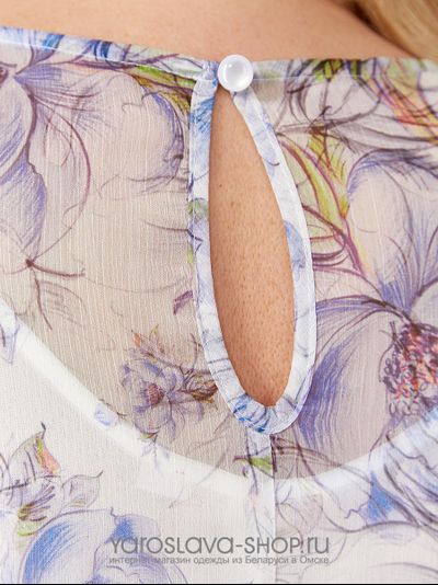 Шифоновое женское платье с цветочным принтом