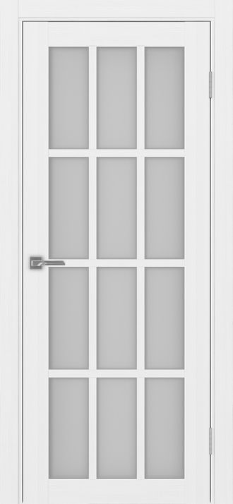 Межкомнатная дверь "Турин-542" белый монохром (стекло сатинато)
