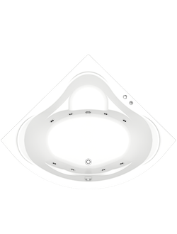 Акриловая гидромассажная ванна BAS Мега 160х160