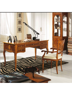 ПИСЬМЕННЫЙ СТОЛ С ИНТАРСИЕЙ В ВИДЕ ГЕРБА (L140*P70*H80) ART. 21.38