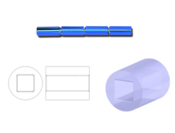 СТЕКЛЯРУС  PRECIOSA 3` (6.8-7мм) -50г - 37080 ПРОЗРАЧНЫЙ СИНИЙ С СЕРЕБРЯНОЙ ЛИНИЕЙ ВНУТРИ (ОГОНЁК)
