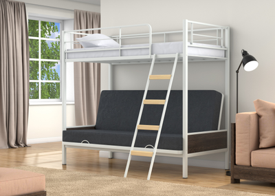 Двухъярусная кровать-диван Дакар 2 Белый (вставки венге)