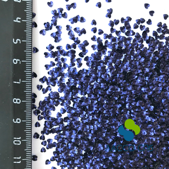 Глиттер блестки спенгл Сердце Фиолетовый Металлик 3 мм