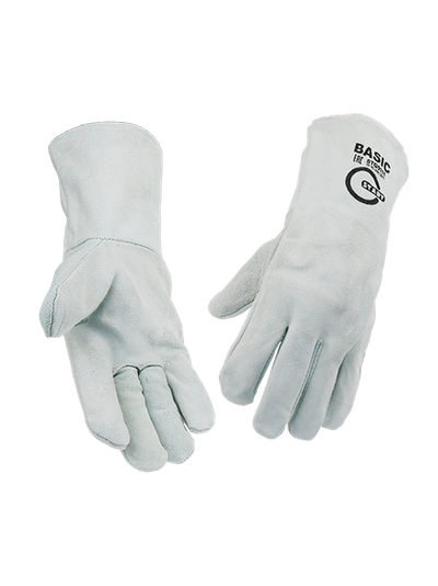 Basic STG0111, Краги спилковые, без подклада, 14"