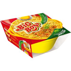 Лапша Биг Бон Готовый обед курица, грибы и овощи б/п 90 г.