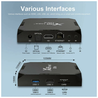 Медиаплеер X96 MAX+ ULTRA S905X4 4/32GB Android TV BOX