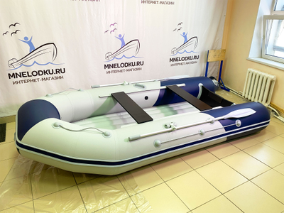 Моторная лодка Таймень NX 3400 НДНД PRO светло-серый/синий - MNELODKU.RU