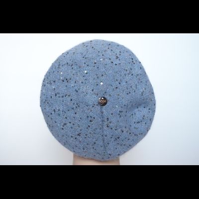 Женский берет стразы Сваровски Vizio Италия 6917 голубой