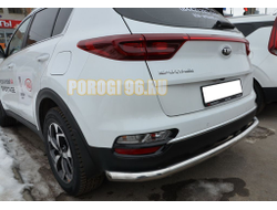 Защита заднего бампера угловая большая d60 для Kia Sportage (2018-2021)