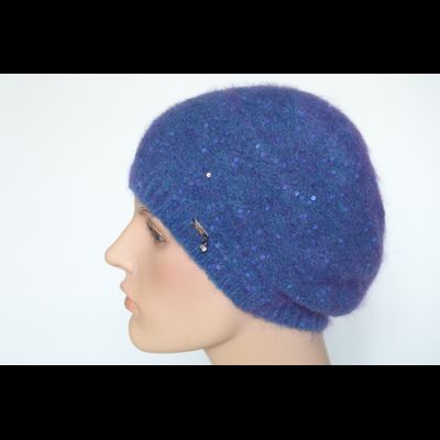 Голубой тонкий зимний берет для женщин Vizio Италия 6948 BO