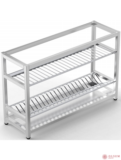 Стеллаж для сушки тарелок и стаканов СКТС-2/900/300/550-п