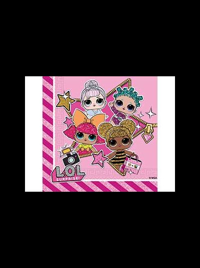 Салфетки "Кукла Л.О.Л.", 33*33 см, 20 шт/уп