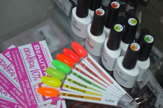 Гель лак для наращивания ногтей яркий неон EVIENE Neon Collection, объем 8 мл