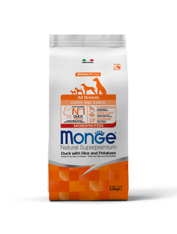 Корм Monge Monoprotein для щенков всех пород с уткой 2,5 кг