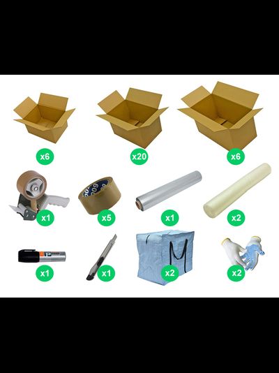 Комплект для переезда №2 (средний, 2 комнаты)