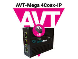 AVT-Mega 4Coax-IP Удлинитель 4-х IP видео по четырем коаксиальным кабелям со скоростью 100 Мб/с до 400 метров.