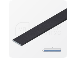 Декоративная алюминиевая полоса 20 мм. NEEXY PV89-42 SBL Муар черный 2.7 м.