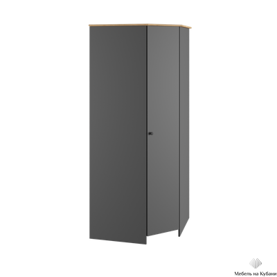 Теодора Шкаф угловой Графит/Дуб крафт
