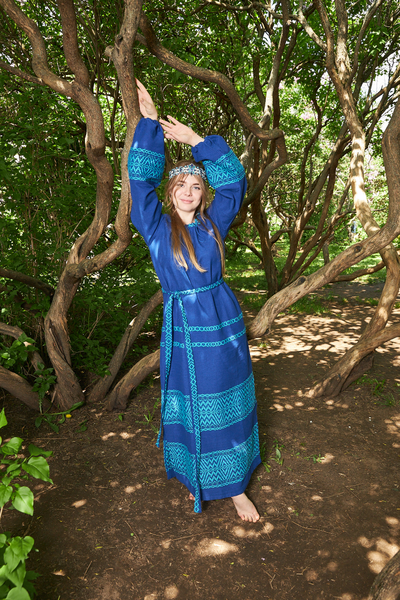 Платье "Ворожея" ручное ткачество