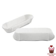 Капсулы бумажные для эклеров Белые, 24 шт 13,6х3,4 см