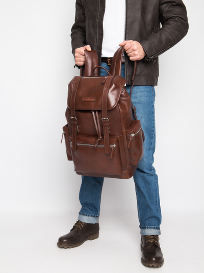 Кожаный рюкзак Voltaggio Premium brown (арт. 3091-53)