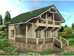 Двухэтажный Дом из клееного бруса "Княжий луг", 170 м2