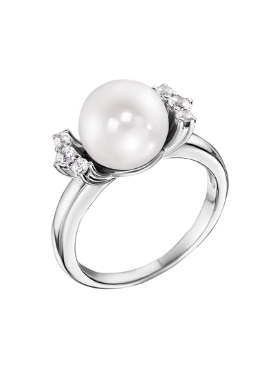 Кольцо с черным жемчугом