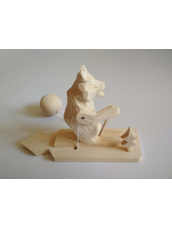 Богородская игрушка "Медведь на лыжах"