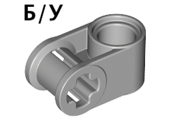 ! Б/У - Technic, Axle and Pin Connector Perpendicular, Light Bluish Gray (6536 / 4211775 / 6261375) - Б/У