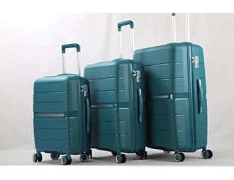 Комплект из 3х чемоданов Treepzon Evo Полипропелен S,M,L бирюзовый