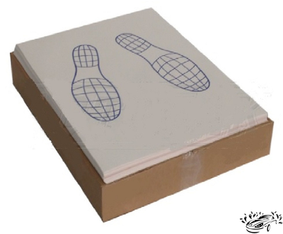 Автоковрик бумажный двухслойный "СЛЕДЫ НОГ" 50*42 см (500 шт)