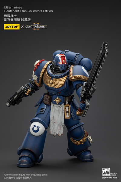 Тит, лейтенант Ультрамаринов (Warhammer 40k, Spacemarine II) - КОЛЛЕКЦИОННАЯ ФИГУРКА 1/18 Ultramarines Collectors Edition - Lieutenant Titus (JT01369) - JOYTOY