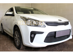 Защита радиатора KIA RIO 2017- black низ PREMIUM