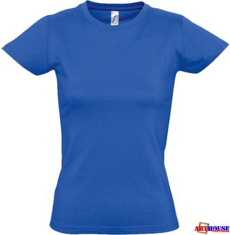 Футболка женская ХБ Premium 180г/м цвет СИНИЙ