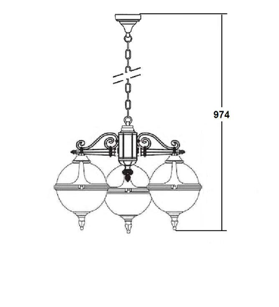 Люстра светильник VENA smoke