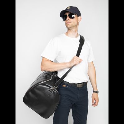 Кожаный портплед / дорожная сумка Goffredo 
Premium black (арт. 4045-51)