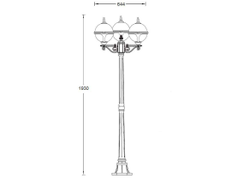 Садово-Парковый светильник шар VENA smoke 3