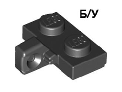 ! Б/У - Hinge Plate 1 x 2 Locking with 1 Finger on Side without Bottom Groove, Black (44567b / 4185620 / 6266244) - Б/У