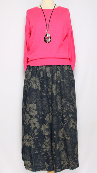 Джемпер тонкий "БАНТ СЗАДИ" фуксия р.48-52