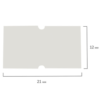 Этикет-лента 21х12 мм, прямоугольная, белая, КОМПЛЕКТ 5 рулонов по 600 шт., STAFF "EVERYDAY", 128446